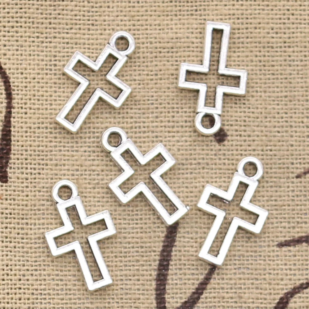 

20pcs Charms hollow lovely cross 17x10mm Antique Making pendant fit,Vintage Tibetan Silver,DIY bracelet necklace