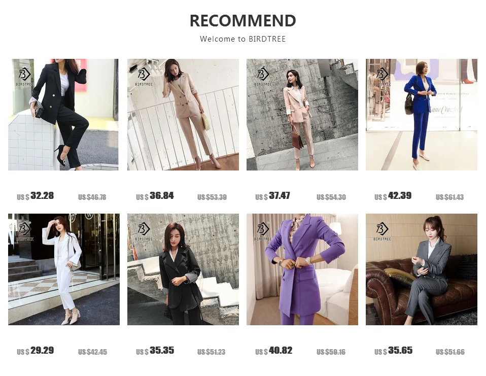 Autumn New Women's Pants Suit Double-breasted Notched Full Sleeve Pockets OL Elegance Style Two Piece Sets Hot Sale S96007D