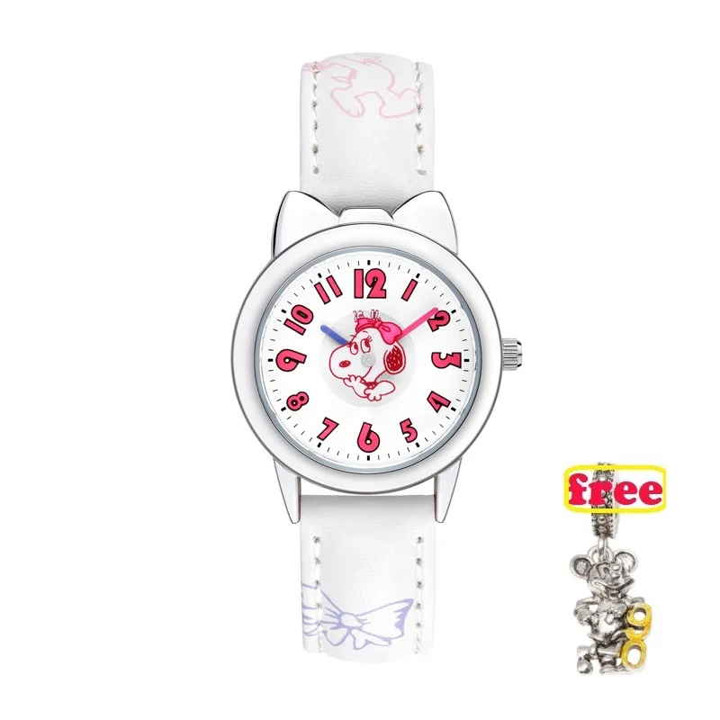 Snoopy официальный бренд geniune детские часы чехол с милым котом модные женские