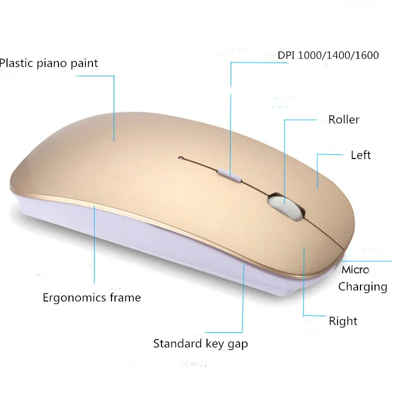 IGRARK Bluetooth Мышь для Macbook Air Pro Retina, для Win10/Mac ноутбука компьютерная беспроводная мышь Бесшумная оптическая игровая Мышь