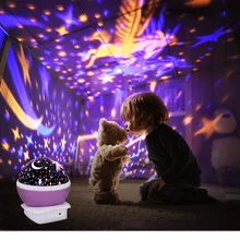 Novelty Luminous Toys Romantic Starry Sky LED Night Light Projector Battery USB Night Light Creative Birthday Toys For Children