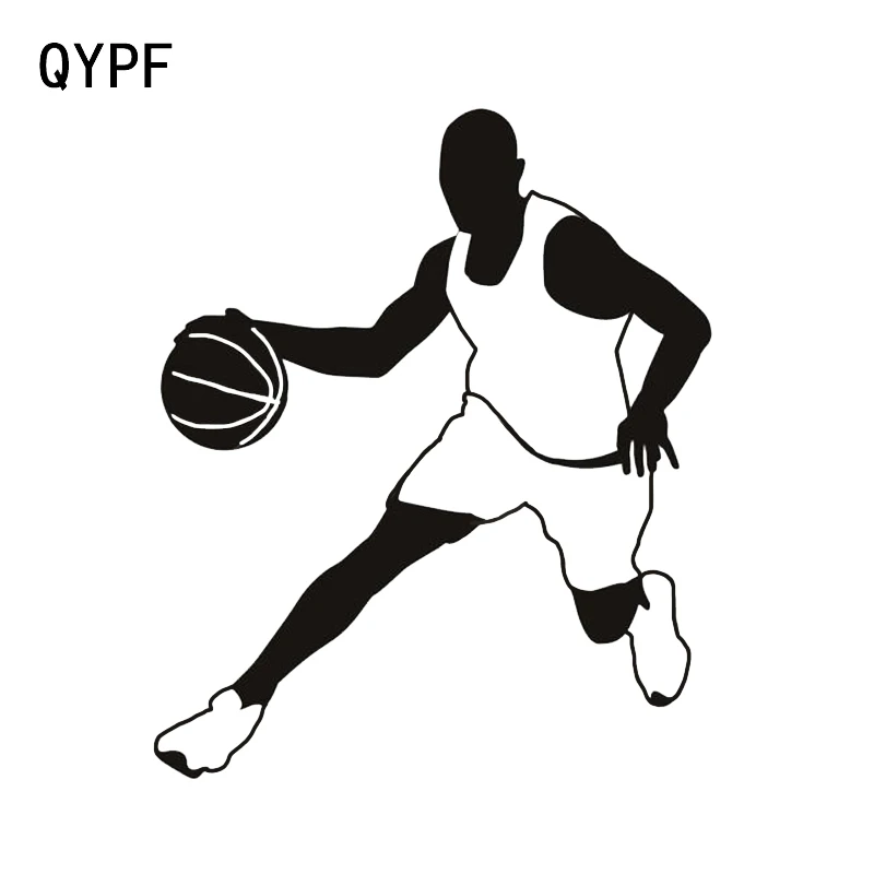 

QYPF 12.8*15.3CM Fashion Basketball Player Car Stickers Vinyl Decor Graphic Black/Silver C16-0444