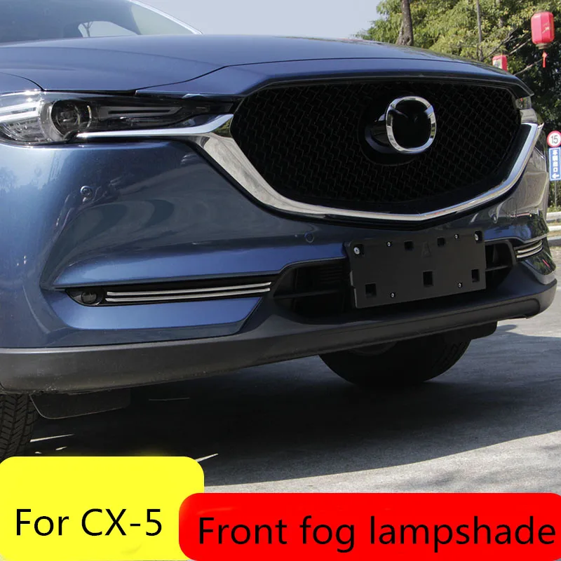 

For Mazda CX 5 KF Front Fog Light Lamp Eyebrow Bumper Eyelid Cover Trim Garnish Car Moulding Accessories CX-5 2017 2018 2019