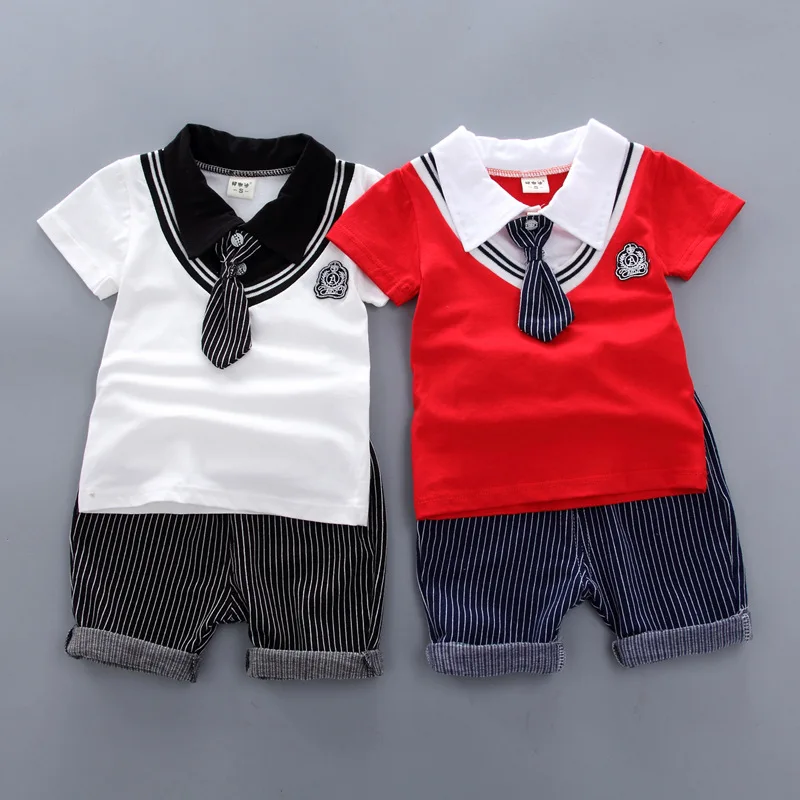 BibiCola/комплекты одежды для мальчиков г. Летние детские хлопковые Модные Топы+ короткие штаны спортивный костюм из 2 предметов для мальчиков, детская повседневная одежда