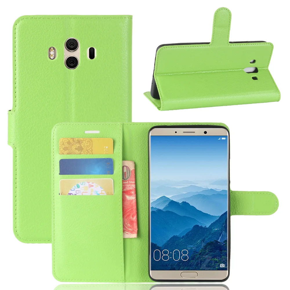 Обложка для Huawei mate10 Роскошный кожаный бумажник Чехол для Huawei mate10 Pro крышка Heavy Duty противоударный защитную крышку 100 шт