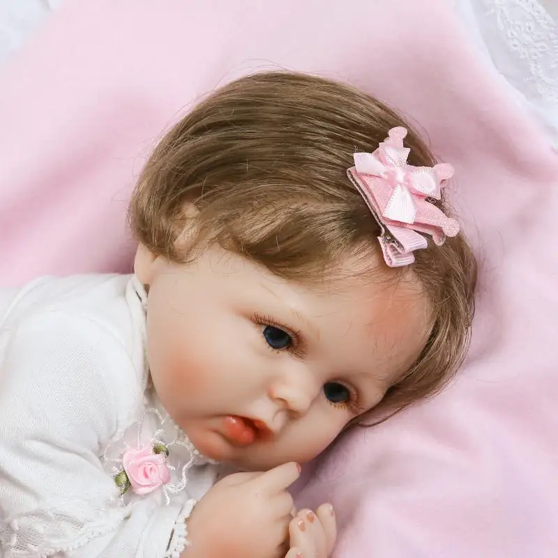 1" 40 см Силиконовые Реалистичные Bebe Reborn Мягкий хлопок Средства ухода за кожей кукла модная детская одежда игрушка корнями Волокно волос Best подарок для детская