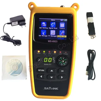 

[Genuine] SATLINK WS-6923 DVB-S Digital Satellite Finder Meter Satellite TV Receiver 2.4 inch LCD with Compass