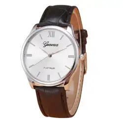 Мода ретро дизайн кожаный ремешок женские часы аналог, кварцевый сплав наручные часы женские подарки Relogio Feminino Лидер продаж # E