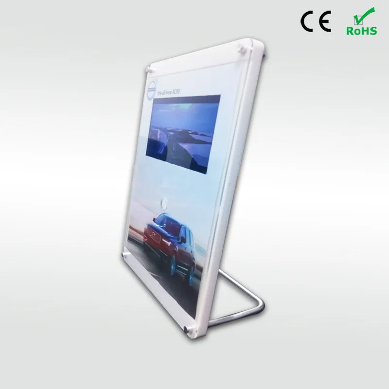 

profession customized video advertising machine with dc plug 7" ips acrylic display with astand Video brochure support sd card