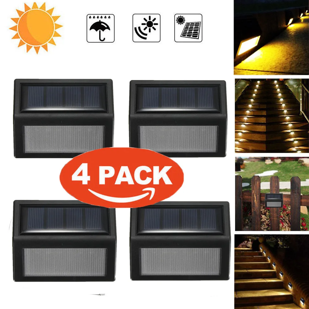 

2/4 PCS 6 LED Outdoor LED Solar Light Wall Mounted Light Solar Waterproof Lamp PIR Motion Sensor Solar Panel Garden Lights