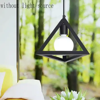 

Modern Pendant Light Black Iron Hanging Cage Vintage Led Lamp E27 Industrial Loft Retro Dining Room Restaurant Bar Counter