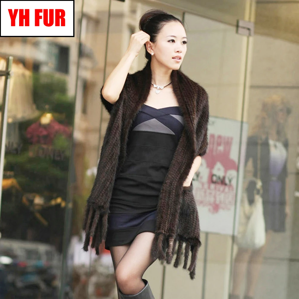 

2019 New Real Natural Mink Fur Scarf Women Autumn Winter Warm Soft Knitted Mink Fur Shawl Scarf Real Genuine Mink Fur Scarves