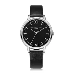Для женщин часы Популярные 2018 кожаный ремешок аналоговые Ретро повседневные кварцевые Круглый наручные часы женские подарки montre femme F80
