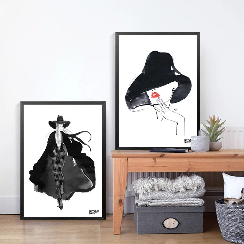 Black-Canvas-Painting-Canvas-Print-Abstract-Figures-Minimalist-Wall-Art-Fashion-Women-Wall-Painting-Home-Decor (1)