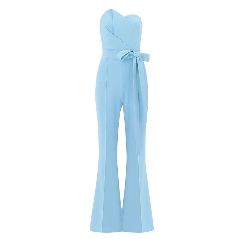Max Spri 2019 New Fashion Sexy Women Sweetheart Neckline Strapless Sleeveless Flares Full Length Party Club Jumpsuit With Sashe Max Spri 2019 New Fashion Sexy Women Sweetheart Neckline Strapless Sleeveless Flares Full Length Party Club Jumpsuit With Sashe