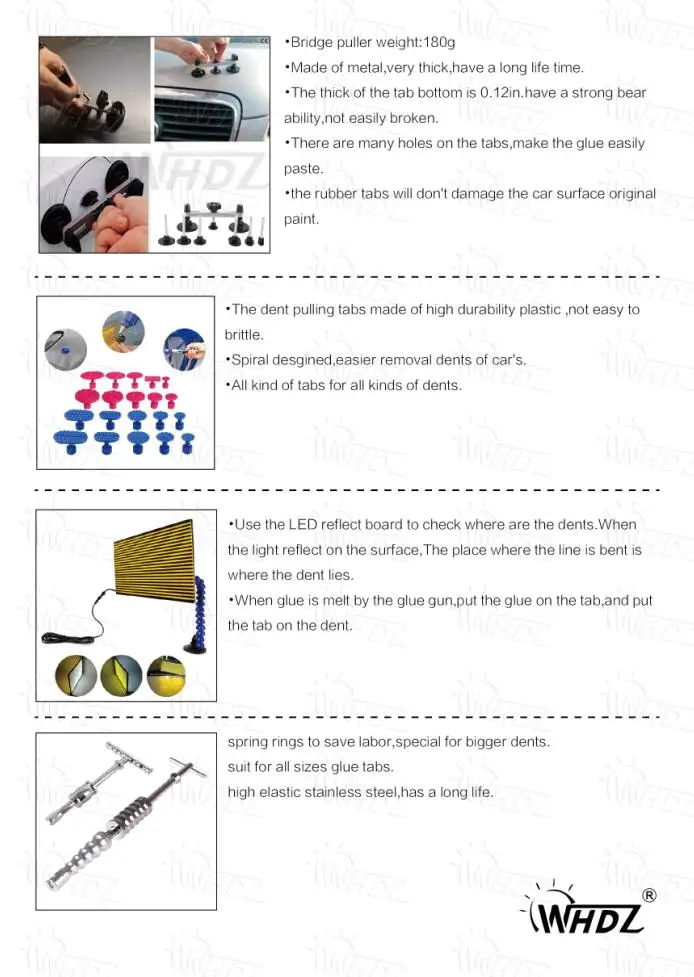 Torneira para Baixo Reparação de Automóveis Ferramentas-martelo de Borracha com 5 Swhgywhz Alumínio Dent Remoção Peças Pom Delrin Derrubar Pdr 12 High Quality Automóveis e motos