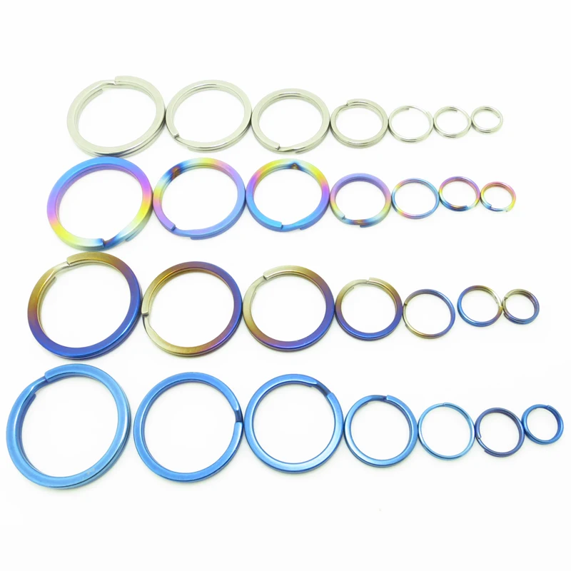 Key Ring 4pcs/7pcs Flame Titanium Alloy EDC Outdoor Small Tool Blue Super Light No Rust