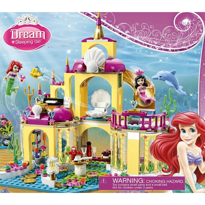 Princess Mermaid Ariel/'s Undersea Palace Model Building Blocks Assemble Toy