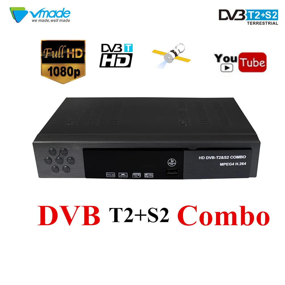 DVB-T2 DVB-S2 Combo HD цифровая телеприставка DVB T2 S2 наземный приемник спутниковый ресивер ТВ-тюнер H.264 поддержка AC3 Cccam