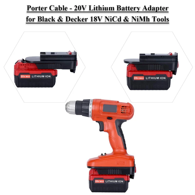 Hpa1820 20 V адаптер преобразования батареи для черный Decker/Стэнли/Портер Кабель 20 V Max литиевая батарея для черный Decker 18 V Ni-MH B