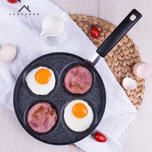 Life83 24 CM Kreative antihaft Eier Schinken Crêpière Braten pfannen Kein Öl-rauch Frühstück 4 in 1 Grillpfanne Gas herd