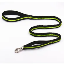 Retractable dog leash Durable Dual-Handle Bungee Dog Leash Reflective dog lead with Padded Handle strong leash for large dog