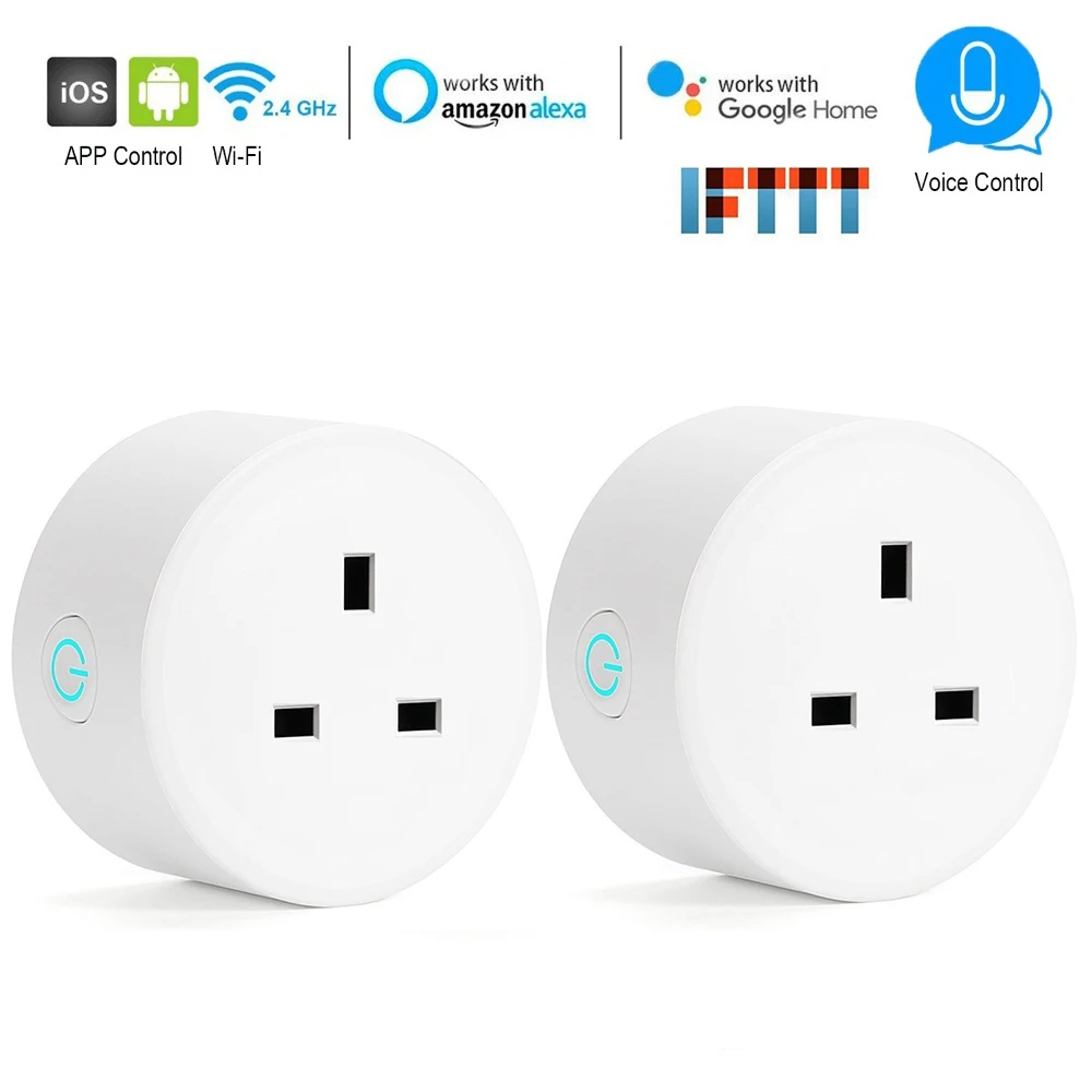 Wifi Smart Socket Mini UK Plug Power Energy Monitoring Timing Switch Control Outlet Alexa Google IFTTT Voice Control Smart life