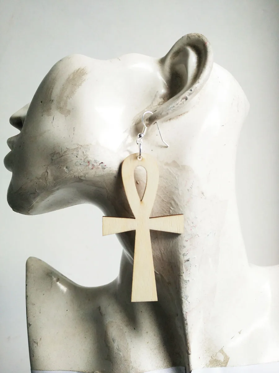 3 стиля ankh cross деревянная серьга можно смешивать дизайн WE 0002|wooden earrings|earrings stylewood