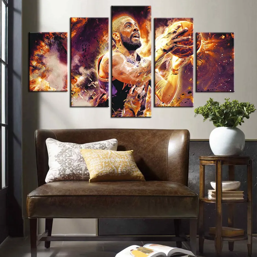 Custom Artwork Kyrie Irving Cleveland Cavaliers Basketball Sport Team Oil Painting Living Room