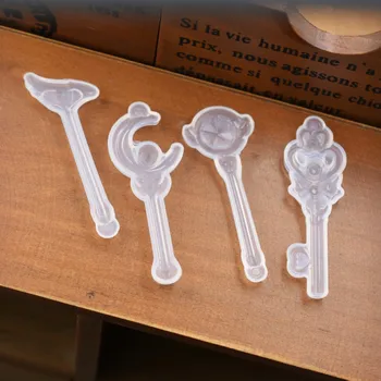 

SNASAN 4pieces Silicone Mold for jewelry Magic wand mixed designs Resin Silicone Mould handmade Resin epoxy resin molds