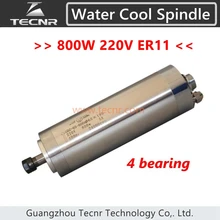 4 подшипника 800 Вт водяное охлаждение ЧПУ водяное охлаждение мотор шпинделя 220 В ER11 с 65*195 мм Длина для ЧПУ