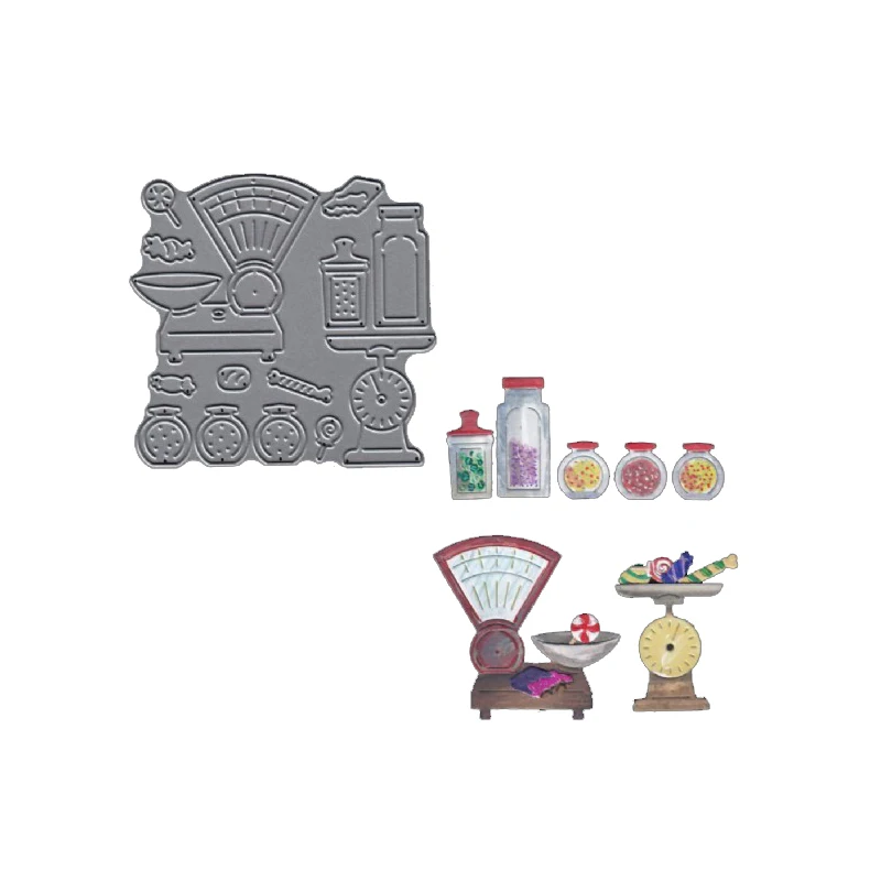 

Candy Shop Metal Cutting Dies Stencils For DIY Scrapbooking Decorative Embossing Suit Paper Cards Die Cutting Template 2019