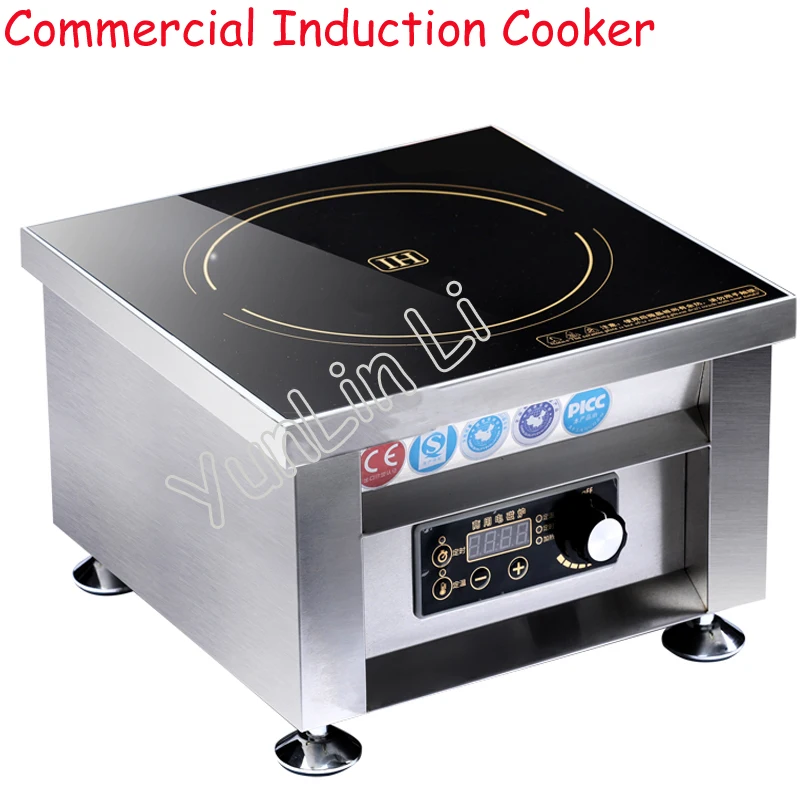 

220V Commercial Induction Cooker High Power & Large Heating Area Intelligent Time Temperature Setting Electric Stove HSS-605G