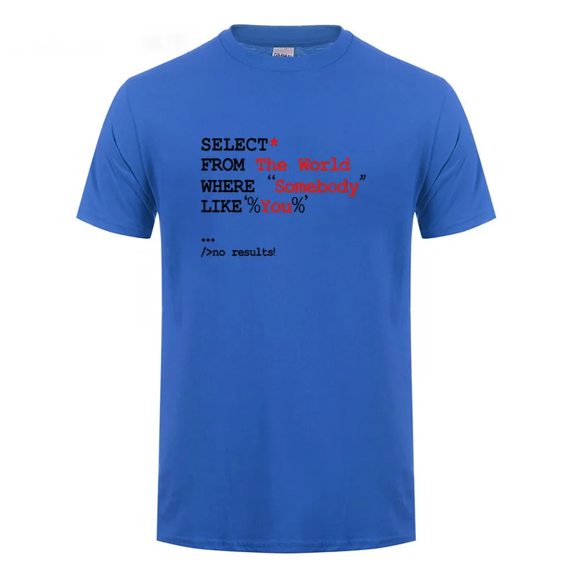 Забавные подарки для программирования, футболка для мужчин, хлопковая футболка с коротким рукавом и круглым вырезом, креативные футболки для компьютерного ботана, футболки на заказ - Цвет: Синий