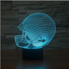 Цветной 3D декор свет светодиодный футбольные кепки светодиодный осветительный гаджет Цветной пеленальный столик лампа ночник Прямая поставка
