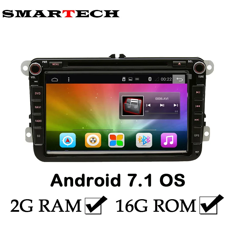 SMARTECH VW 2 ГБ Оперативная память Android 7 1 Автомагнитола аудио авто стерео для Volkswagen Polo
