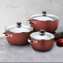 Суповая кастрюля с антипригарным покрытием Кастрюля из нержавеющей стали кухонная посуда кухонный горшок для готовки кухонная посуда бездымный здоровье немагнитное приготовление пищи