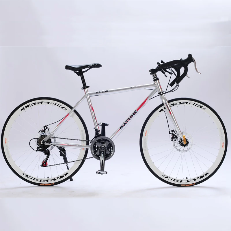 700C road bike 21/27/30 variable speed bicycle bend handle double disc brake aluminum road bicycle Male and female bike