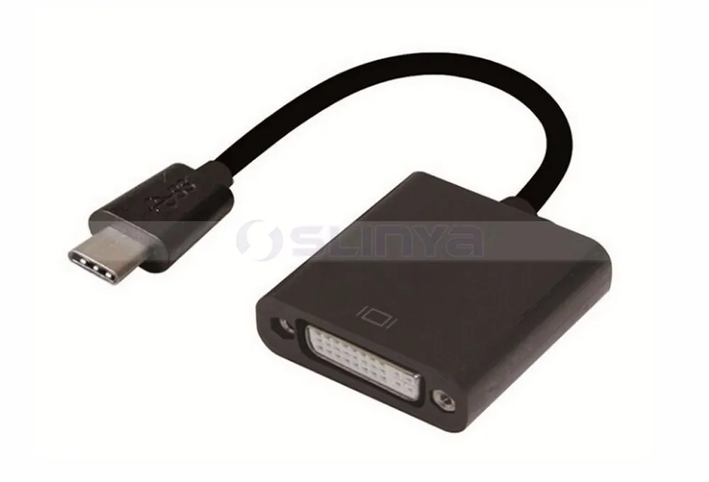 10 шт./партия USB-C type C USB 3,1 на DVI 24 5 Pin 1080 P адаптер конвертер кабель папа type-C на Женский DVI для Macbook Pro Chrombook