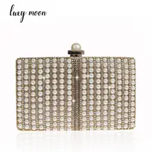 Роскошные вечерние сумки с лунным жемчугом, золотые, серебряные клатчи, парадный вечерний клатч с вышивкой, свадебные сумочки для невесты
