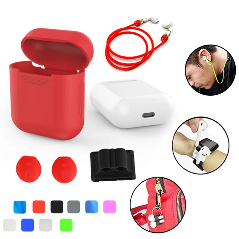 Силиконовый чехол для наушников для Apple Airpods Air Pods Skin Sleeve Pouch Box Protector беспроводной защитный чехол для наушников