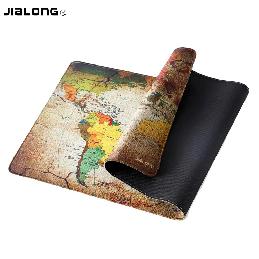 Коврик для мыши JIALONG World Map игровой большой размер XL резиновый компьютерный коврик