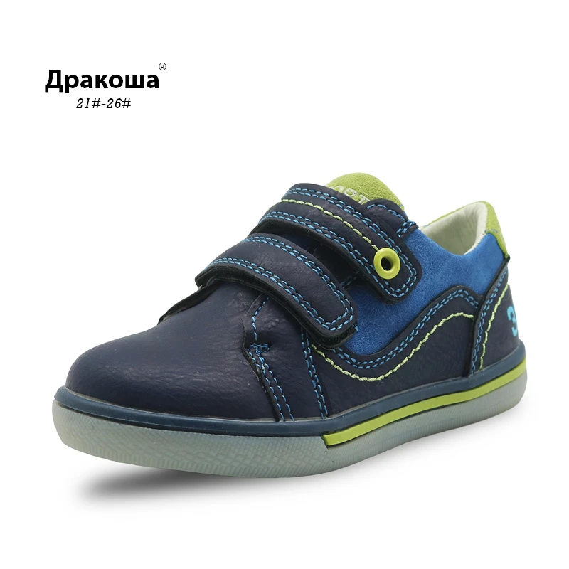 

Apakowa New Autumn Boys Casual Shoes Pu Leather Solid Children's Shoes for Boys Kids Sneakers Shoes with Arch Support EUR 21-26