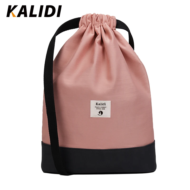 

KALIDI School Gym Drawstring Bag for Teenage Canvas Storage Pack Rucksack Backpack Pouch Canvas Bag Retro Student Bag travel Bag