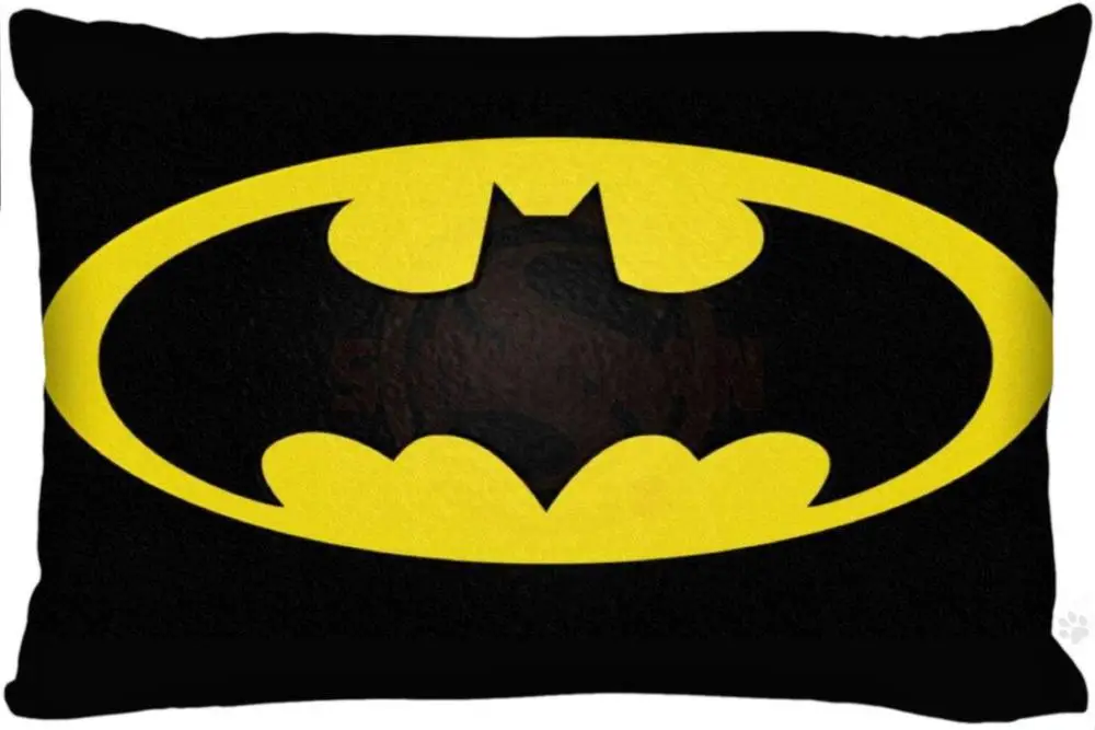Pillow Case Новое поступление с логотипом Бэтмена прямоугольник подушка чехол s(комплект из двух кристалла по бокам) Молнии Изготовленный На Заказ Подушка Чехол более Размеры пользовательские ваш образ подарок - Цвет: Pillow Case
