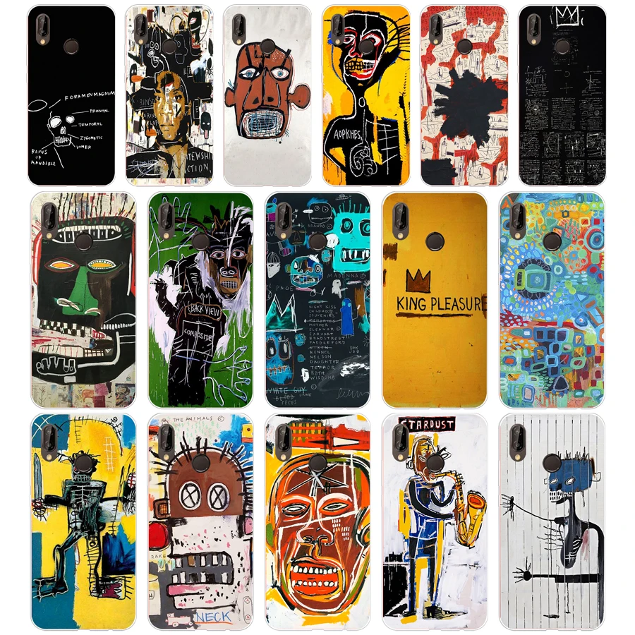 

235SD Jean Michel Basquiat Soft Silicone Tpu Cover Case for Honor 10 huawei p mate 10 20 30 lite y5 y6 prime