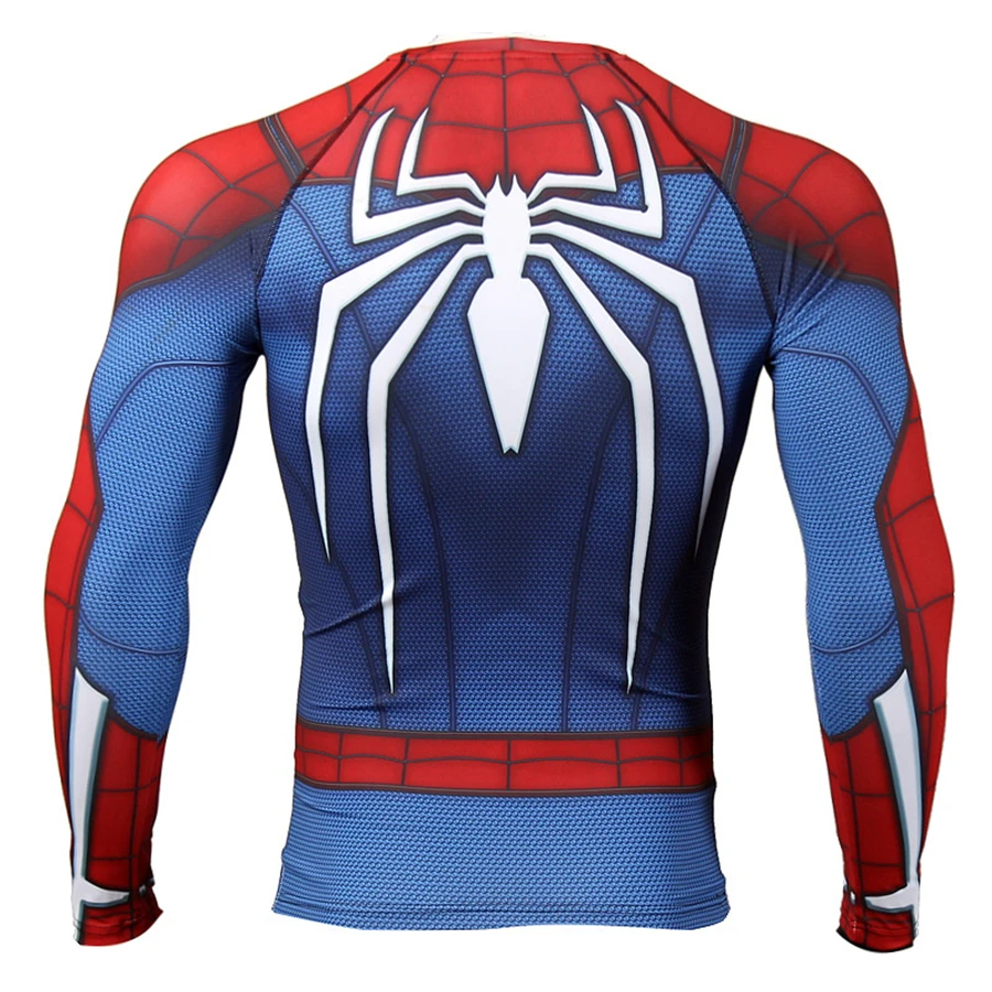 Рукав реглан Человек-паук 3D футболки с принтом Мужские обтягивающие рубашки спортивные футболки топы для мужчин мужской костюм для бодибилдинга
