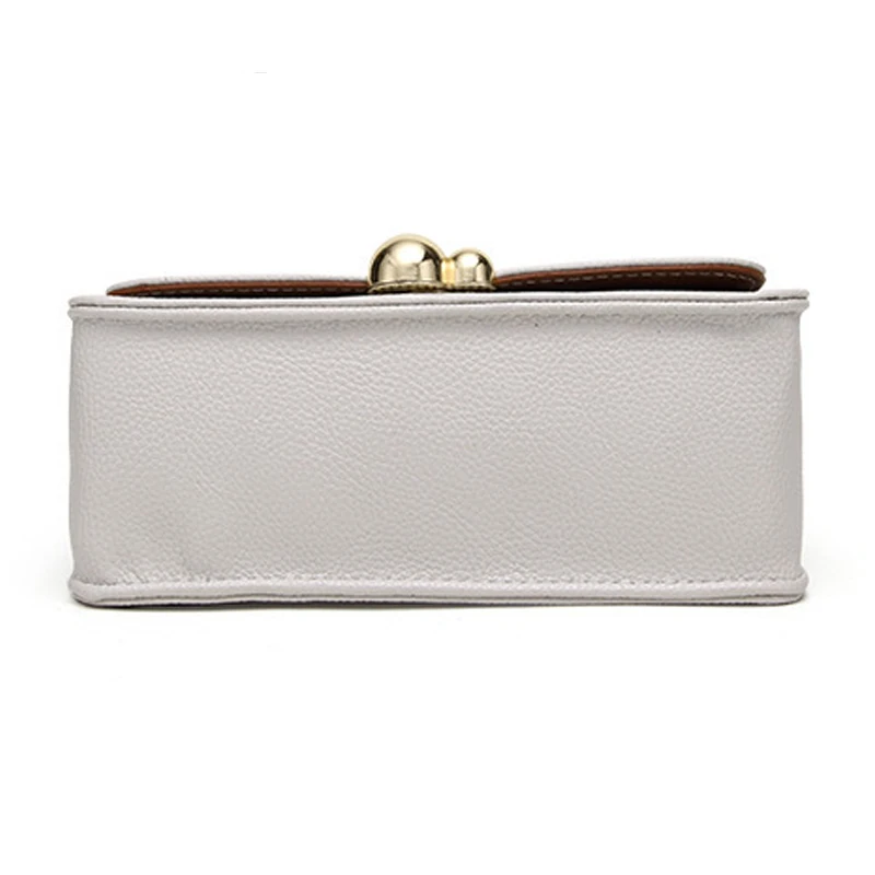 Женская кожаная сумка через плечо сумки мессенджер маленькая с клапаном для