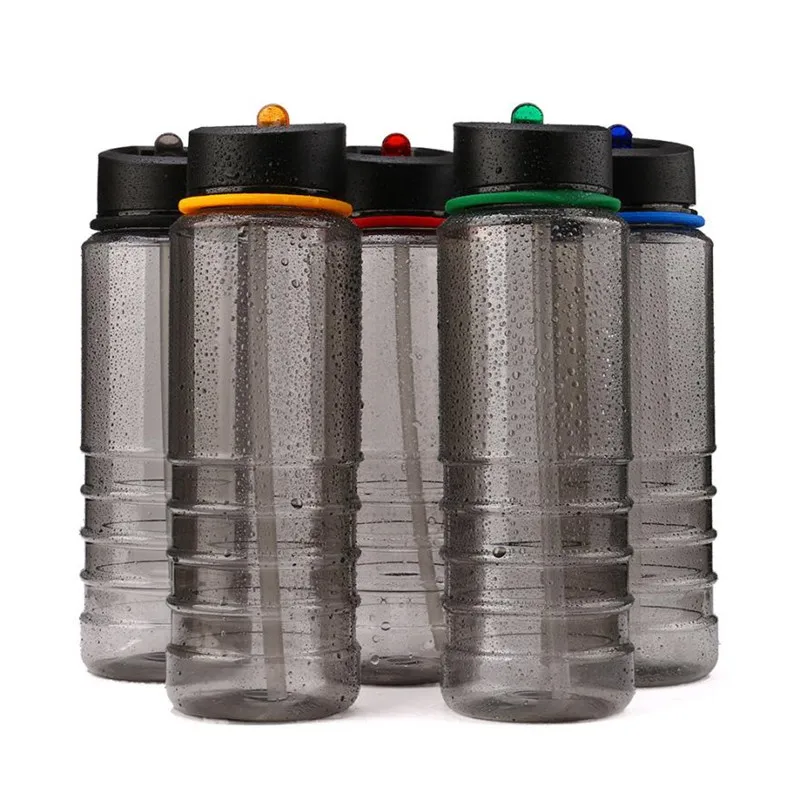 

Hot Sale Flip Straw Water Bottle Sports Hydration Drinks Bottle Hiking Cycling Camping Drinking Tools 800ML Black free ship M3