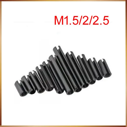 

GB879 manganese steel elastic cylindrical pin 65mn black open elastic pin M1.5 M2 M2.5 spring pin